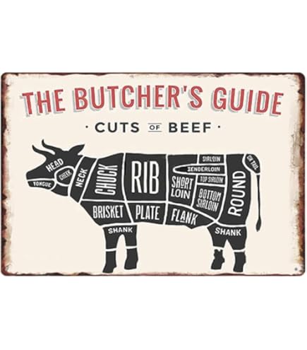 Amazon | 金属錫看板牛のガレージ品種のヴィンテージ金属看板金属看板